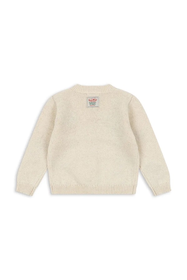 Кардиган дитячий з вовною Konges Sløjd FRUITY CARDIGAN колір бежевий фото 2