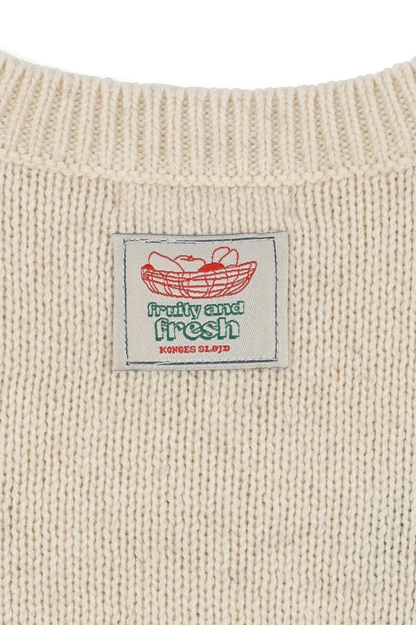 Кардиган дитячий з вовною Konges Sløjd FRUITY CARDIGAN колір бежевий фото 3