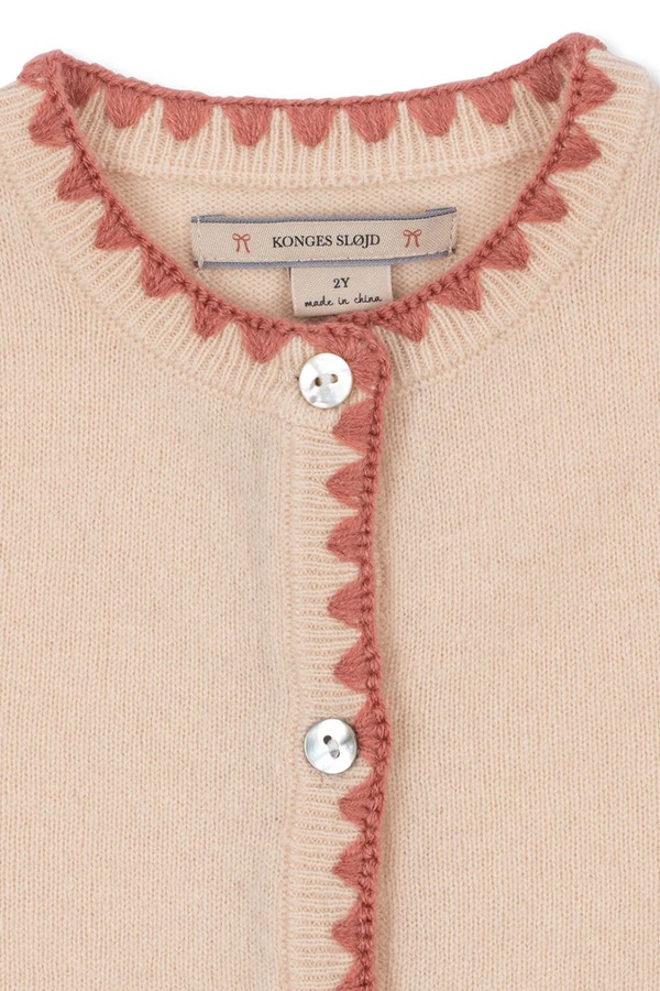 Кардиган дитячий вовняний Konges Sløjd COLLETTE CARDIGAN колір рожевий фото 3