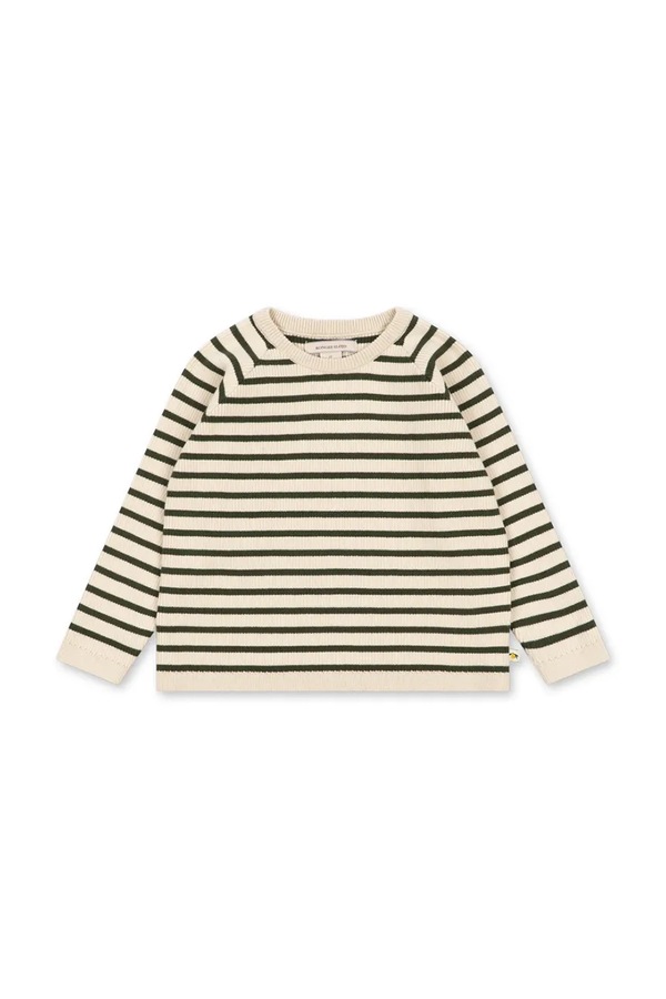 Светр дитячий бавовняний Konges Sløjd BUMA KNIT SWEATER GOTS колір бежевий фото 2