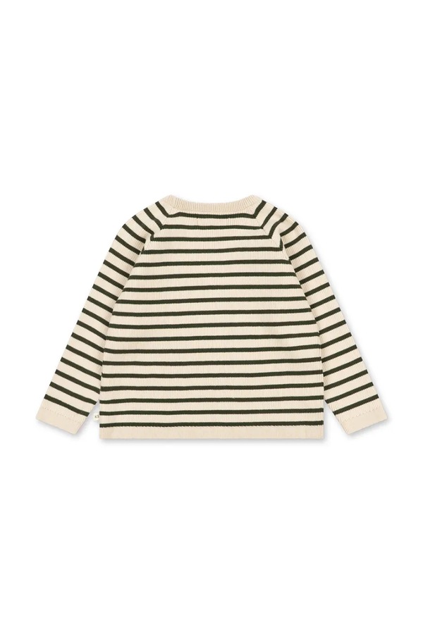 Светр дитячий бавовняний Konges Sløjd BUMA KNIT SWEATER GOTS колір бежевий фото 3