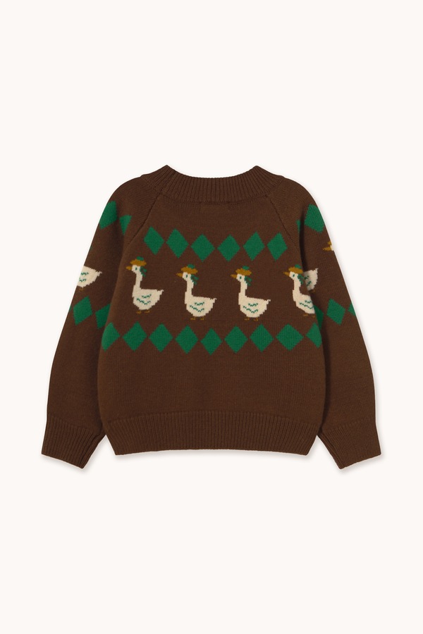 Светр дитячий вовняний Tinycottons GREEN GEESE SWEATER колір коричневий фото 3