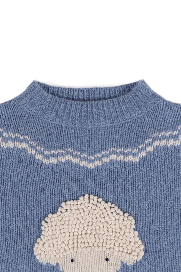 Светр для немовлят із мериносової вовни Donsje Selwyn Merino Wool Sweater Lammy колір блакитний фото 3