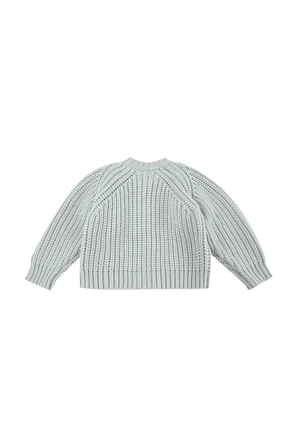 Кардиган детский из добавлением шерсти Donsje Rikkie Cardigan цвет голубой фото 2