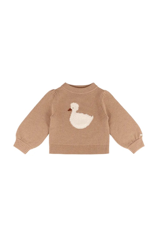 Свитер детский из мериносовой шерсти Denna Merino Wool Sweater Donsje Duck цвет коричневый