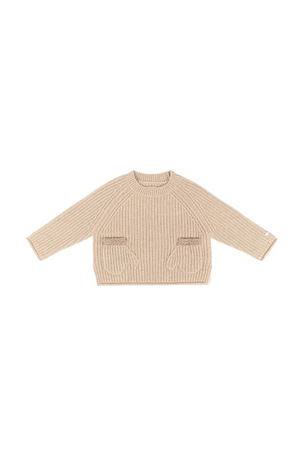 Свитер детский шерстяной Donsje Pawien Merino Wool Sweater цвет бежевый