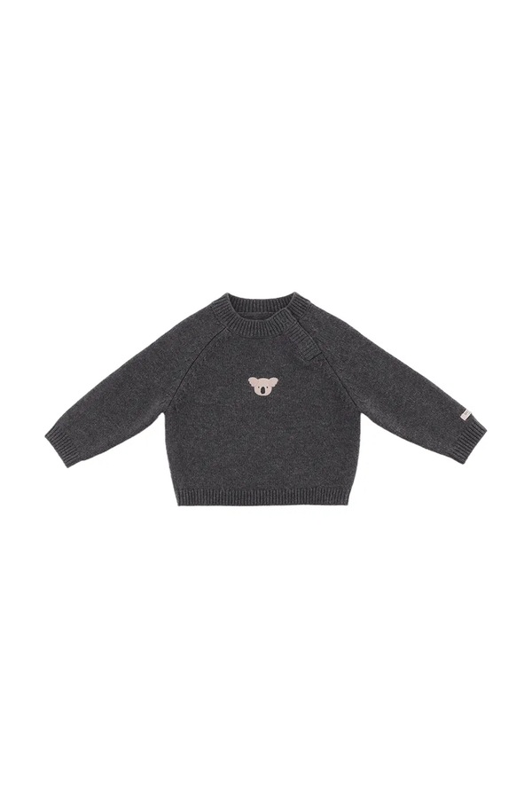 Свитер детский из мериносовой шерсти Donsje Sibbe Merino Wool Sweater Koala цвет серый