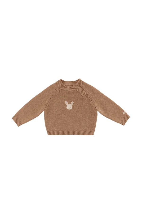 Свитер детский из мериносовой шерсти Donsje Sibbe Merino Wool Sweater Fluffy Bunny цвет коричневый