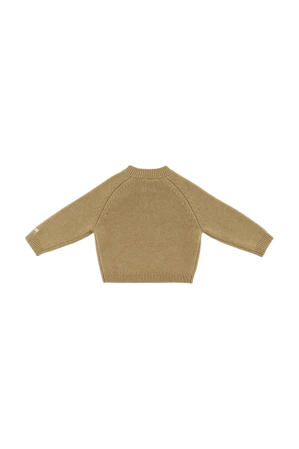 Свитер детский из мериносовой шерсти Donsje Sibbe Merino Wool Sweater Bear цвет зеленый фото 2