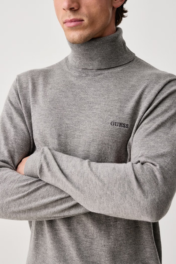 Гольф чоловічий з додаванням вовни Guess NIGEL колір сірий фото 4