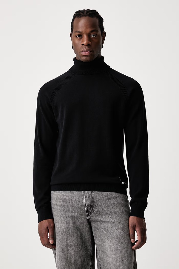 Гольф мужской хлопковый Karl Lagerfeld Jeans цвет черный