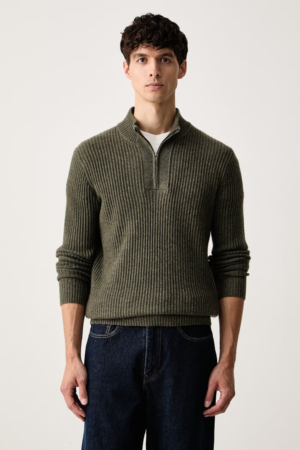 Светр чоловічий вовняний Hackett London колір зелений