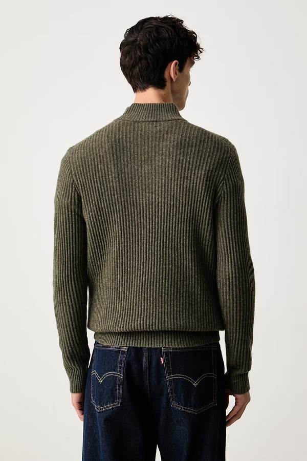 Светр чоловічий вовняний Hackett London колір зелений фото 2