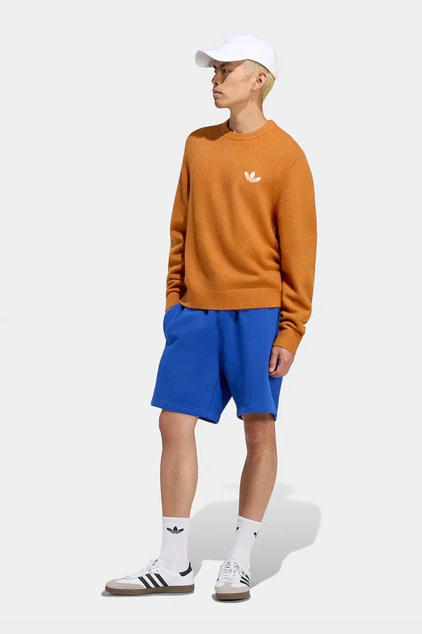Светр чоловічий з вовною adidas Originals Trefoil Essentials колір помаранчевий фото 3