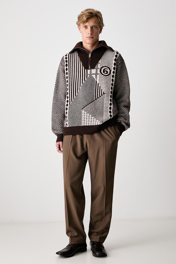 Гольф чоловічий з вовною MM6 Maison Margiela колір коричневий фото 2