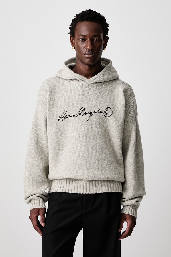 Светр чоловічий з вовною MM6 Maison Margiela колір сірий