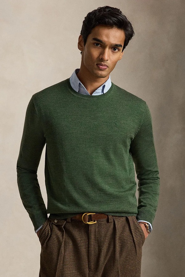 Свитер мужской шерстяной Polo Ralph Lauren цвет зеленый