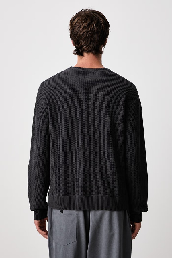 Светр чоловічий бавовняний Fred Perry колір сірий фото 2