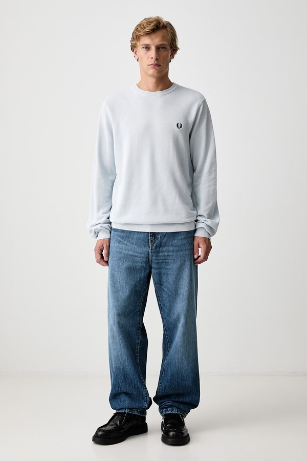 Свитер мужской хлопковый Fred Perry цвет голубой