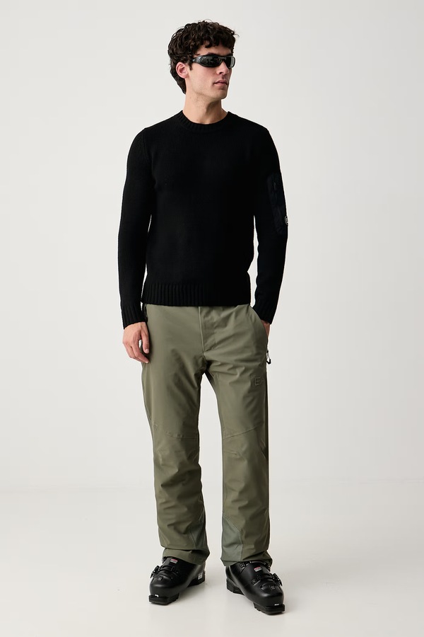 Светр чоловічий з додаванням вовни EA7 Emporio Armani колір чорний фото 2