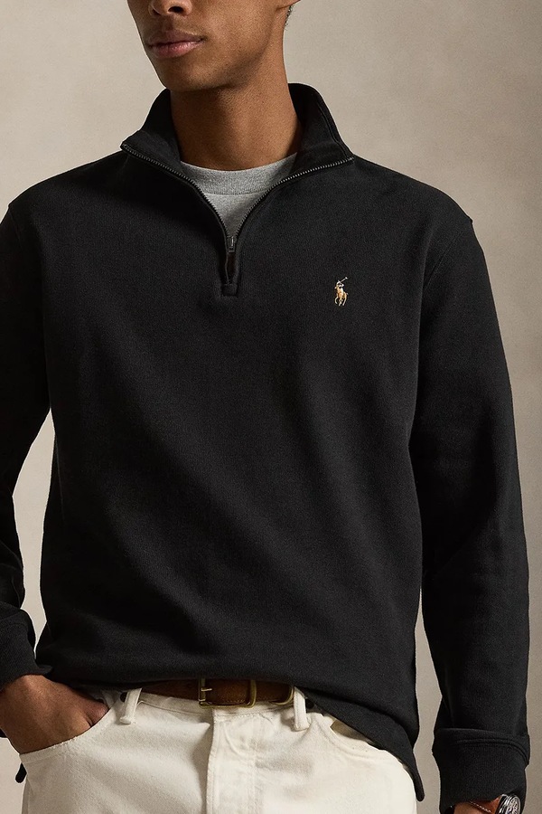 Светр чоловічий бавовняний Polo Ralph Lauren колір чорний фото 4