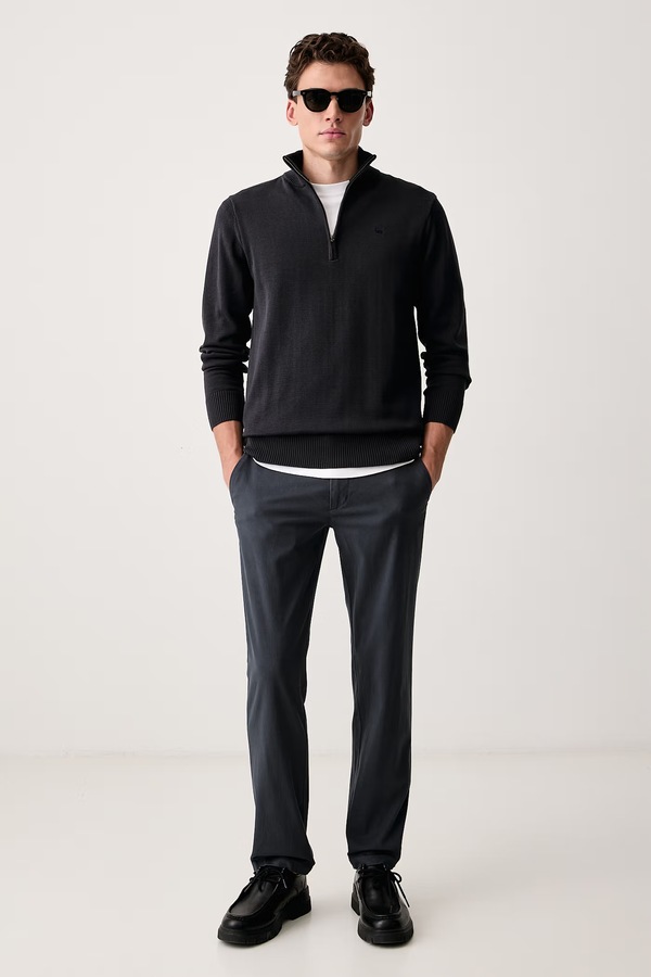 Напівгольф чоловічий з бавовною G-Star Core refined half zip колір темно-синій