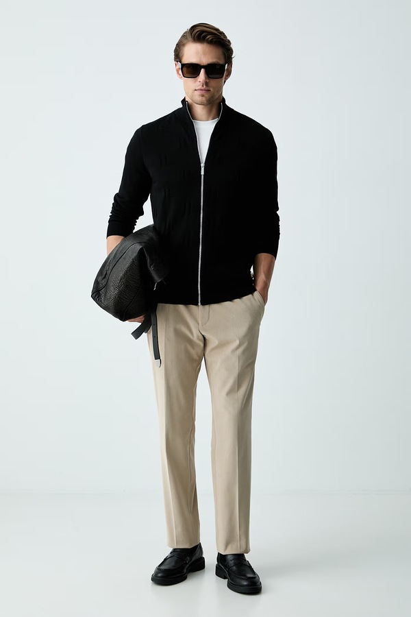 Кардиган чоловічий з віскозою Karl Lagerfeld колір чорний