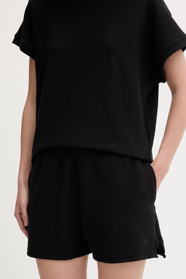 Шорти loungwear жіночі BOSS BB TEXTURE_Shorts колір чорний