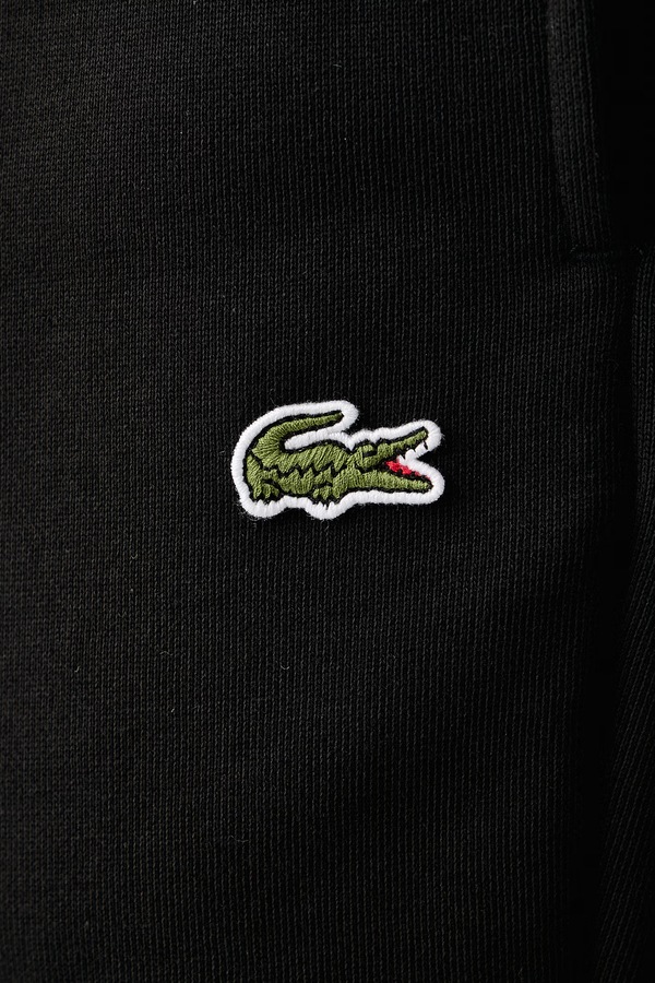 Трикотажні шорти чоловічі з бавовною Lacoste колір чорний фото 4