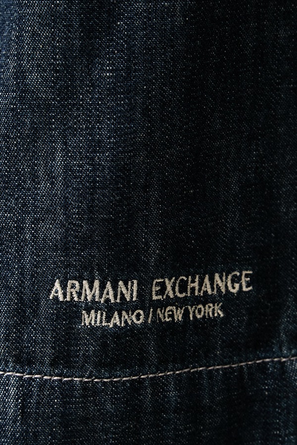 Шорти чоловічі бавовняні Armani Exchange колір темно-синій фото 4