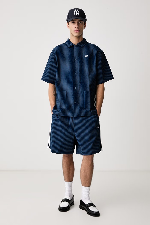 Шорти чоловічі з бавовною adidas Originals Resort колір блакитний фото 2