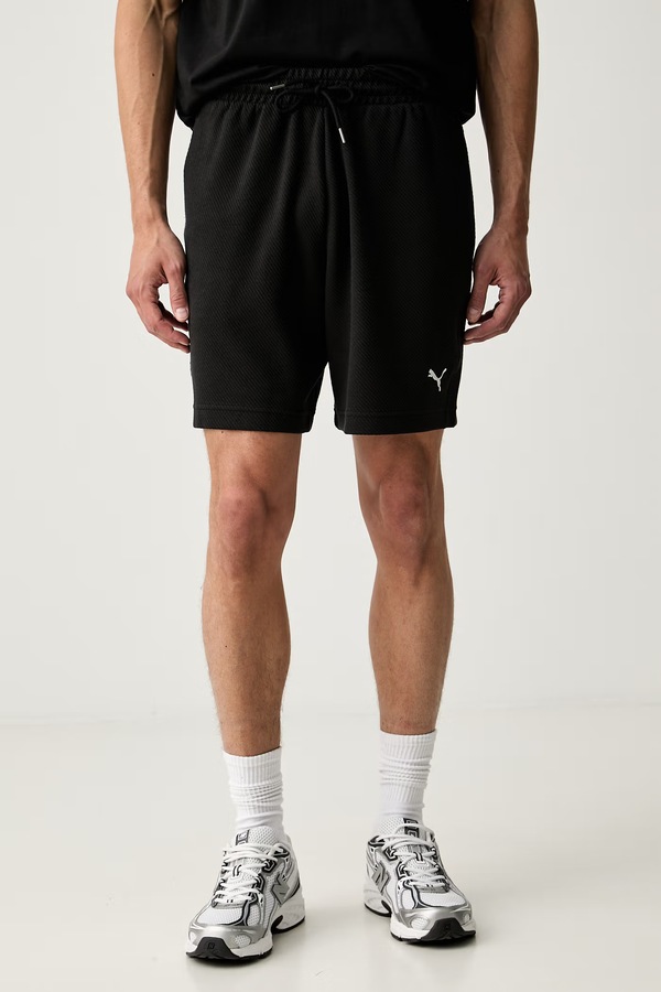 Трикотажные шорты мужские с хлопком Puma Essentials Elevated цвет черный