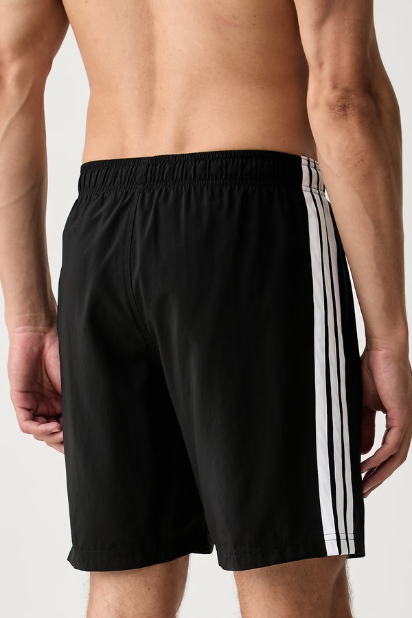 Шорты для купания мужские adidas Three Stripes цвет черный фото 2