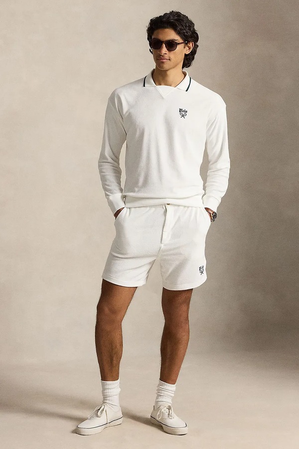 Шорти чоловічі з бавовною Polo Ralph Lauren колір білий фото 2