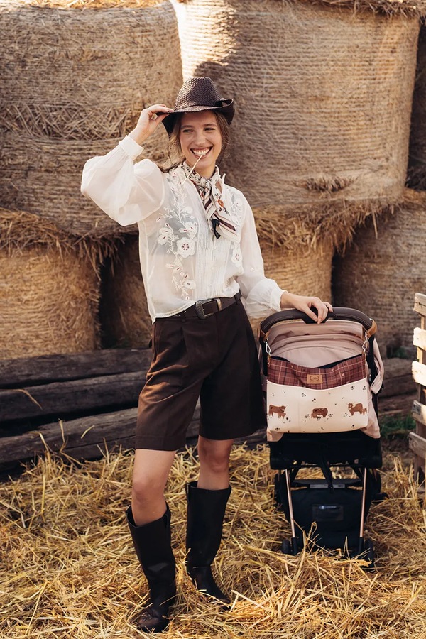 Органайзер для візка дитячий La Millou MOO MEADOW PLAID колір бежевий фото 2