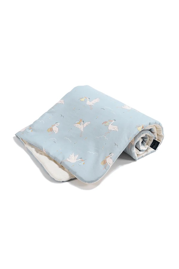 Плед дитячий з бавовною La Millou BEBE MIGNON BLUE колір блакитний