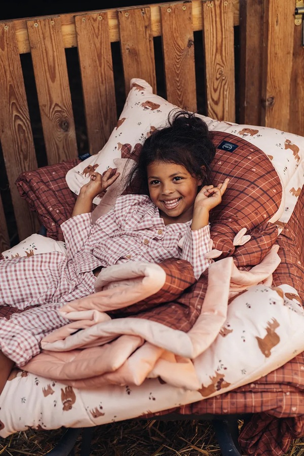 Подушка для годування з віскозою La Millou MOO MEADOW PLAID колір помаранчевий фото 2