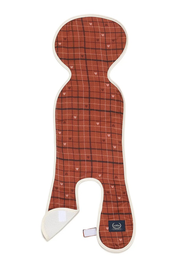 Вкладиш для автокрісла для немовлят з віскози La Millou MOO MEADOW PLAID колір помаранчевий фото 2
