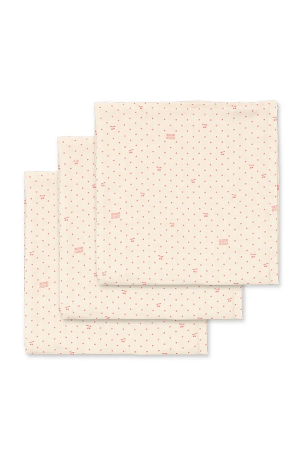 Дитячі бавовняні 3 PACK MUSLIN CLOTH GOTS 3 шт. Konges Sløjd колір рожевий