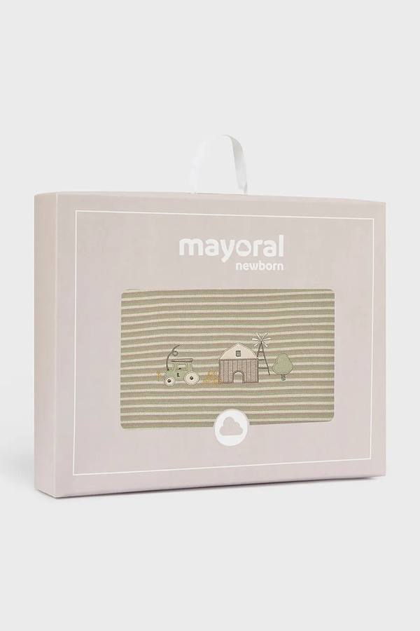 Ковдрочка для немовлят з бавовною Mayoral Newborn колір зелений фото 4