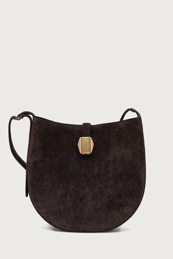 Сумочка hobo жіноча замшева Officine Generale HOBO колір коричневий