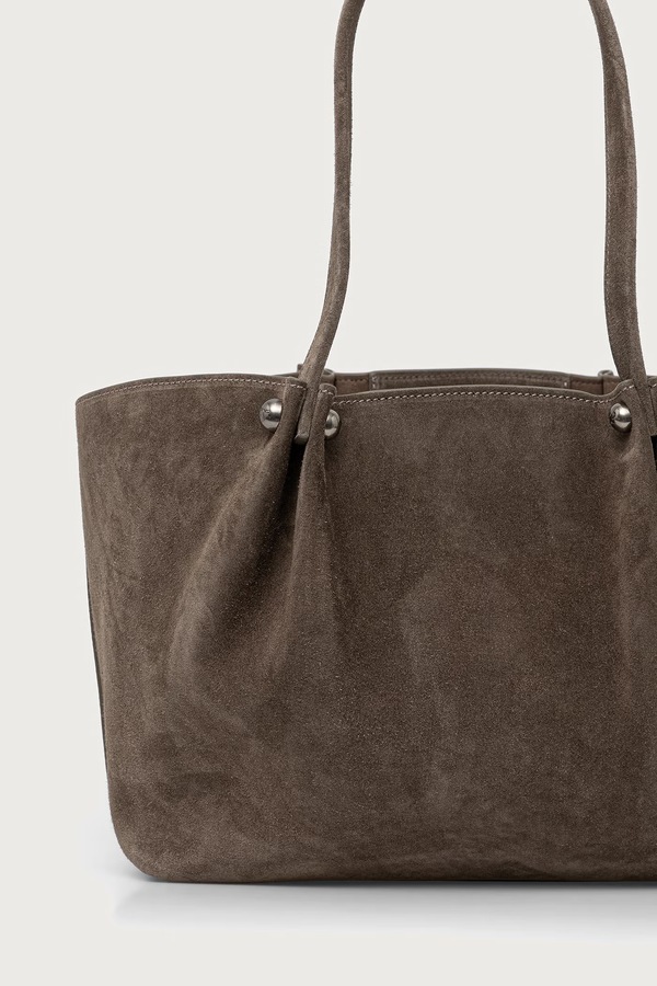 Сумка-шопер жіноча замшева Weekend Max Mara WKAPESI колір сірий фото 3