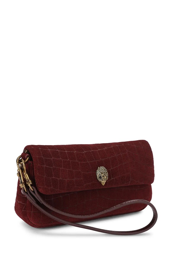 Сумочка жіноча замшева Kurt Geiger London Pickle колір бордовий фото 2