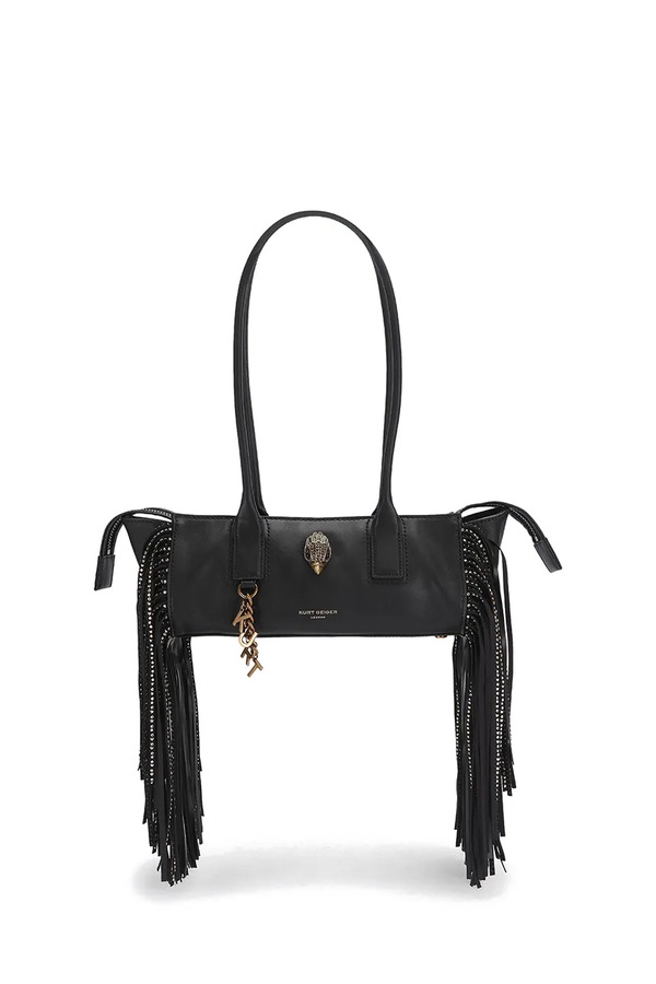Сумка baguette жіноча шкіряна Kurt Geiger London Sloane колір чорний