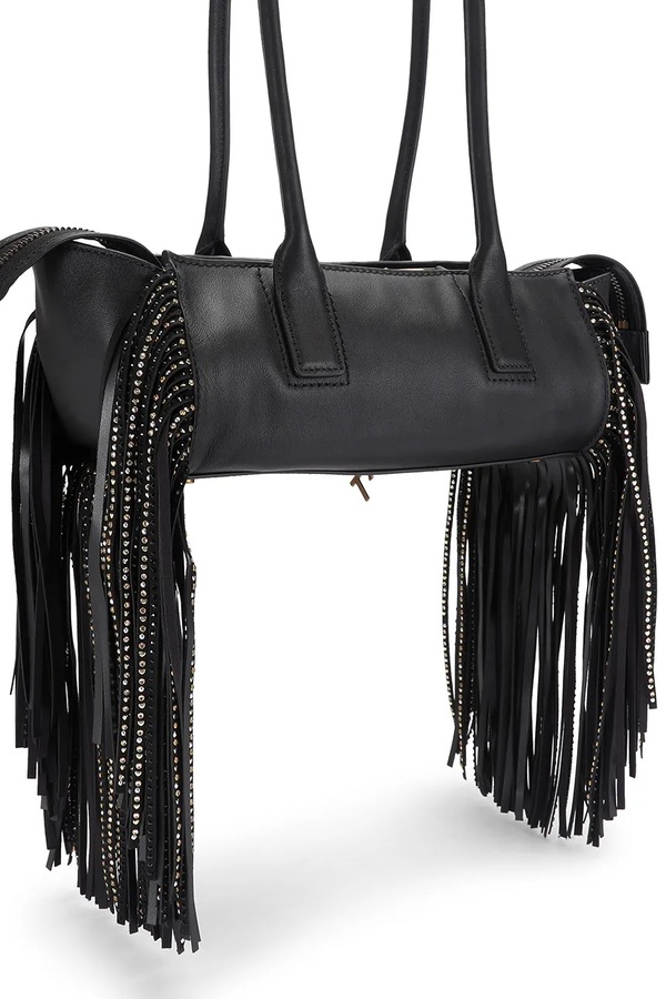 Сумка baguette жіноча шкіряна Kurt Geiger London Sloane колір чорний фото 3