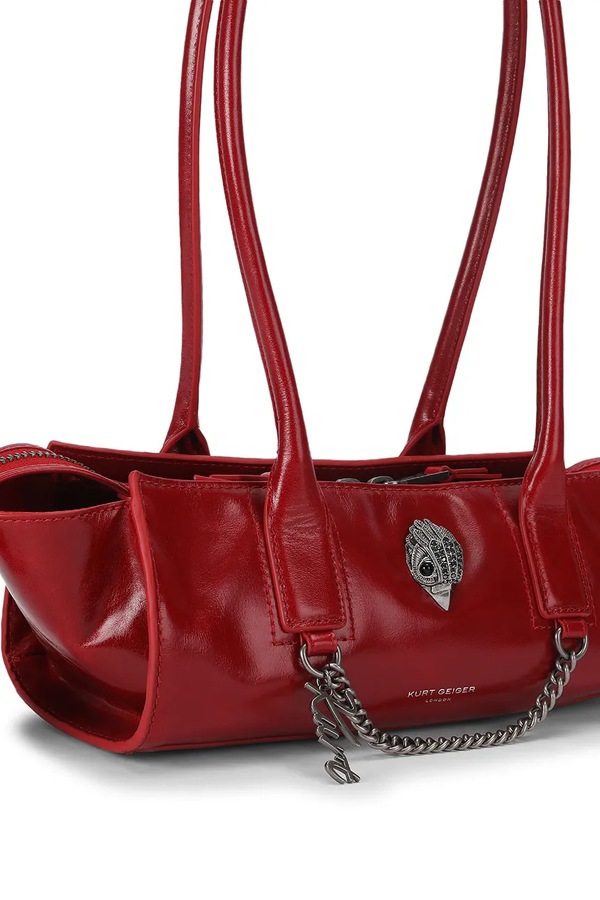 Сумка baguette жіноча шкіряна Kurt Geiger London Sloane колір червоний фото 2