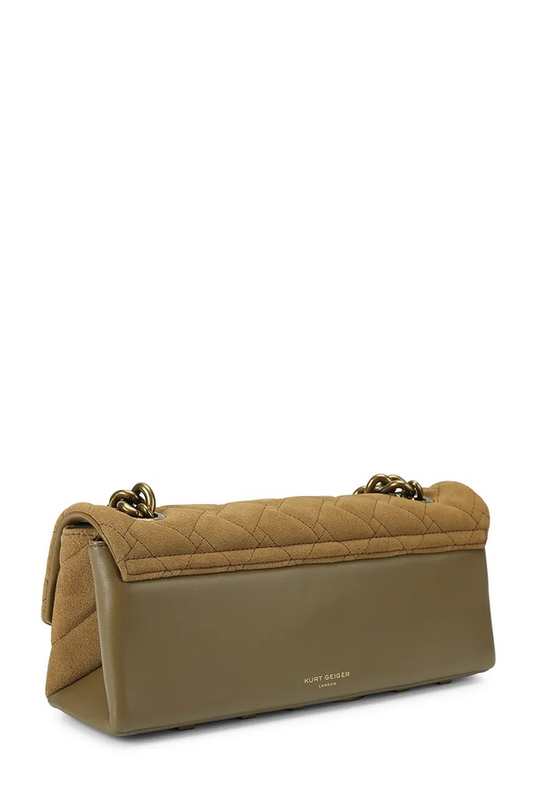 Сумка baguette жіноча замшева Kurt Geiger London KENSINGTON колір коричневий фото 2