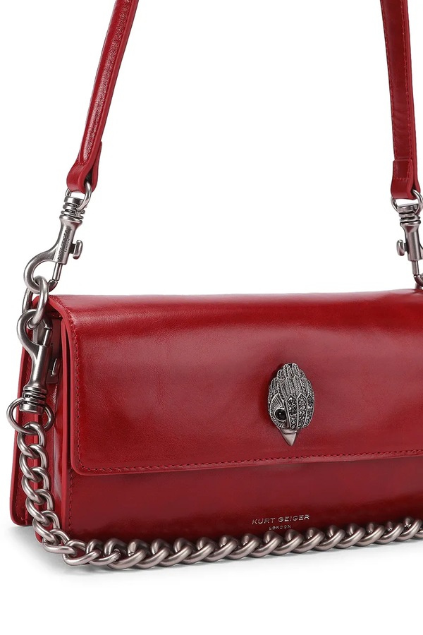 Сумочка жіноча шкіряна Kurt Geiger London Sloane колір червоний фото 2