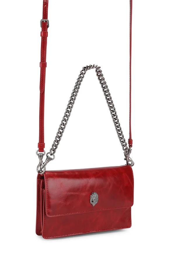 Сумка крос-боді жіноча шкіряна Kurt Geiger London Sloane колір червоний фото 2