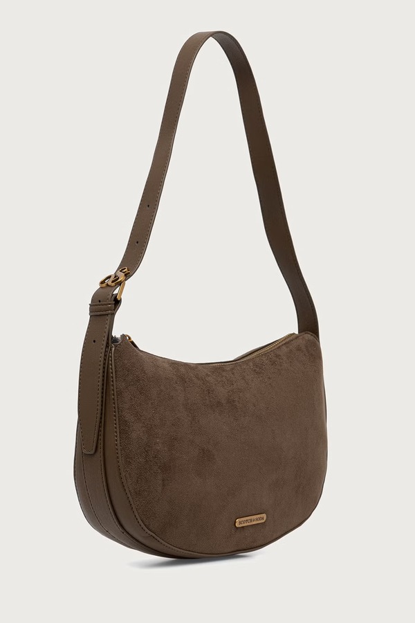 Сумочка hobo жіноча з імітації замші Scotch & Soda колір зелений фото 2